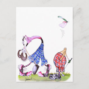 Carte Postale voeu pieux - golf, tony fernandes