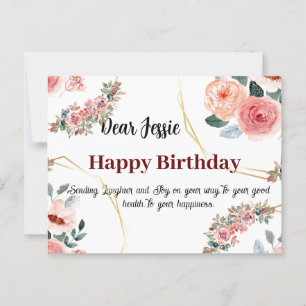 Carte postale voeux anniversaire