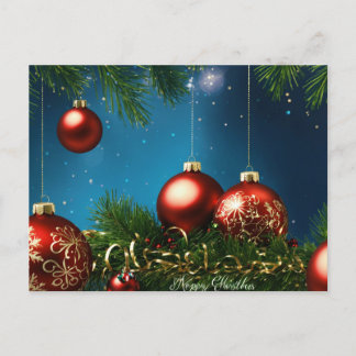 Carte Postale "Voeux chauds pour un Joyeux Noël et une Bonne Nou