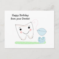 Vœux d'anniversaire du dentiste