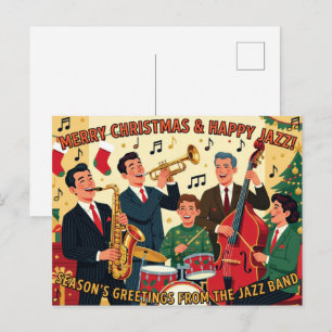 Carte Postale Vœux de la part de l'orchestre de jazz