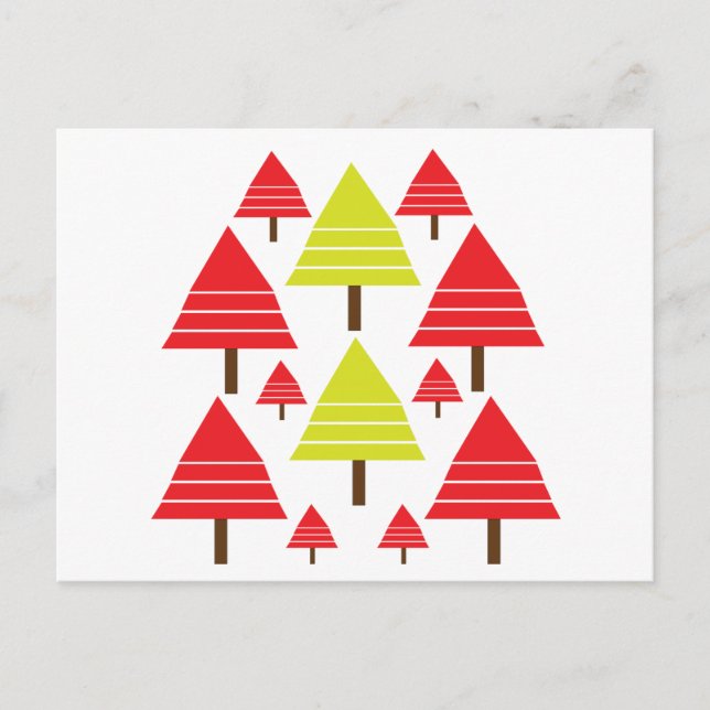 Carte Postale Vœux de la saison de l'arbre de Noël (Devant)