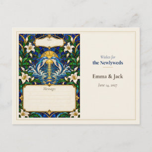 Carte Postale Vœux de livre d'or de mariage dauphin