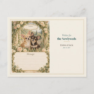 Carte Postale Vœux de livre d'or de mariage de Chihuahua