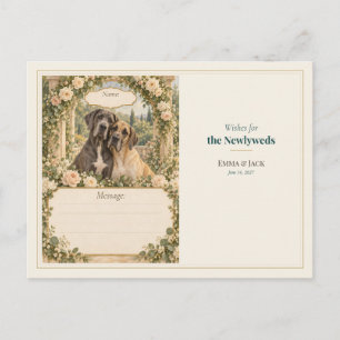 Carte Postale Vœux de livre d'or de mariage pour Grand Danois