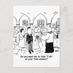 Carte Postale Voeux de mariage - Je le veux comme réponse finale
