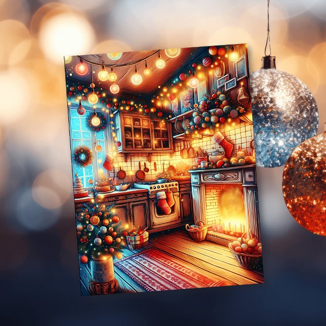 Carte Postale Voeux de Noël démodés (Créateur téléchargé)