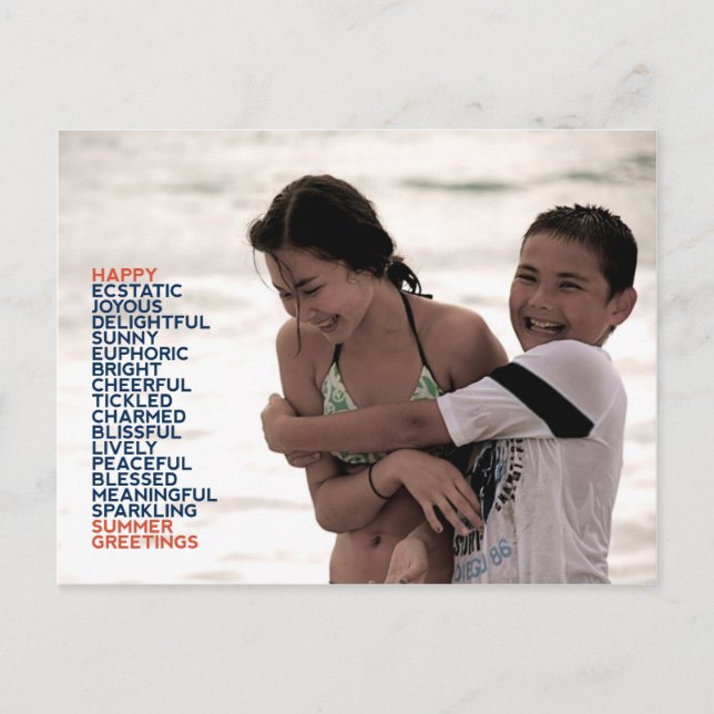 Carte Postale Voeux de voeux d'été (Devant)