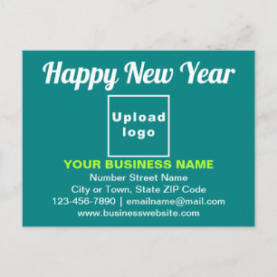 Carte Postale Vœux d'entreprise pour la nouvelle année sur une c