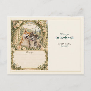 Carte Postale Vœux du livre d'or de mariage Akita