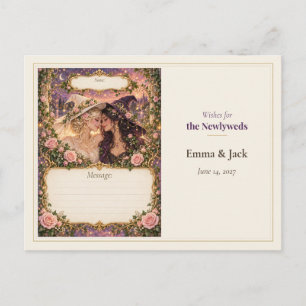 Carte Postale Vœux du livre d'or de mariage de sorcière
