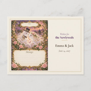 Carte Postale Vœux du livre d'or de mariage fantôme