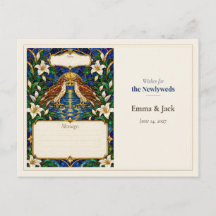 Carte Postale Vœux du livre d'or de mariage Faucon
