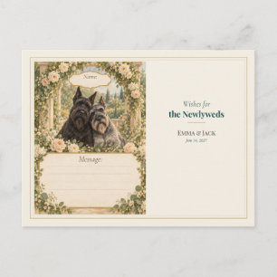 Carte Postale Vœux du livre d'or de mariage Giant Schnauzer