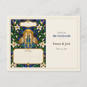 Carte Postale Vœux du livre d'or de mariage Guépard