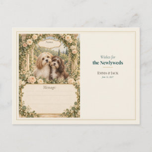 Carte Postale Vœux du livre d'or de mariage Havanese