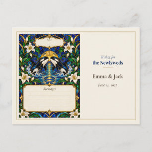 Carte Postale Vœux du livre d'or de mariage Orca