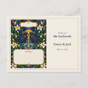 Carte Postale Vœux du livre d'or de mariage Raven