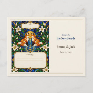 Carte Postale Vœux du livre d'or de mariage Renard