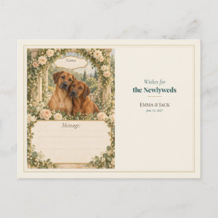 Carte Postale Vœux du livre d'or de mariage Rhodesian Ridgeback