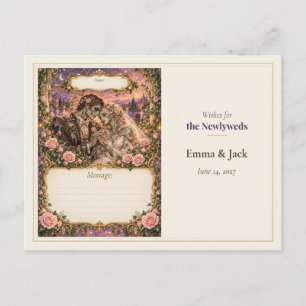 Carte Postale Vœux du livre d'or de mariage Zombie