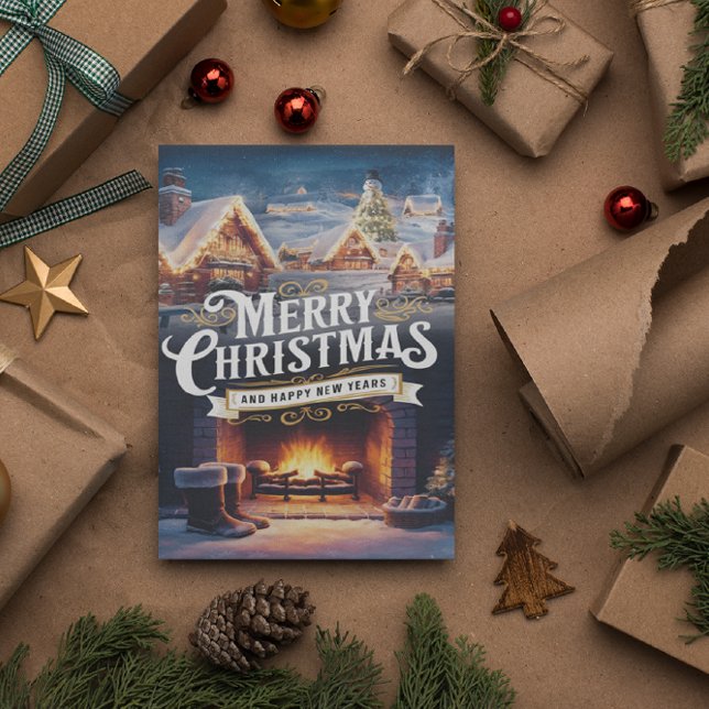 Carte Postale Voeux pétillants pour Joyeux Noël (Créateur téléchargé)