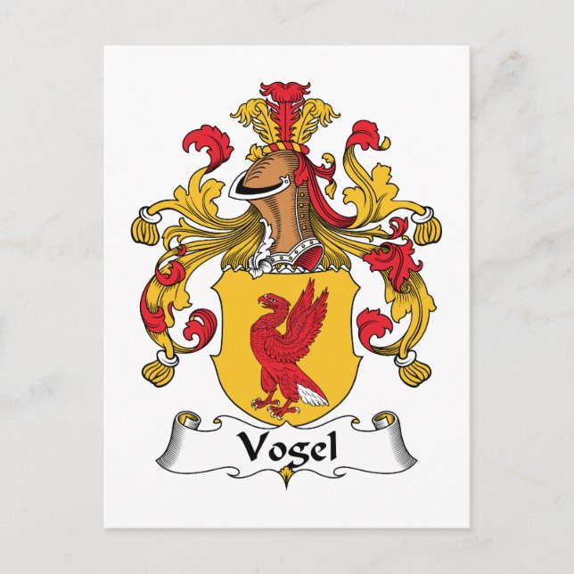 Carte Postale Vogel Family Crest (Devant)