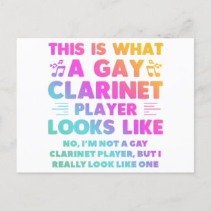Carte Postale Voici À Quoi Ressemble Un Joueur Gay Clarinet LGBT