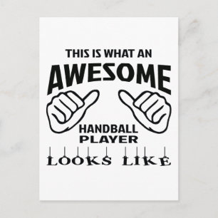 Carte Postale Voici à quoi ressemble un super joueur de Handball
