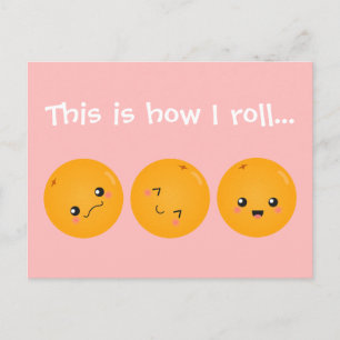 Carte Postale Voici comment je roule Orange Style