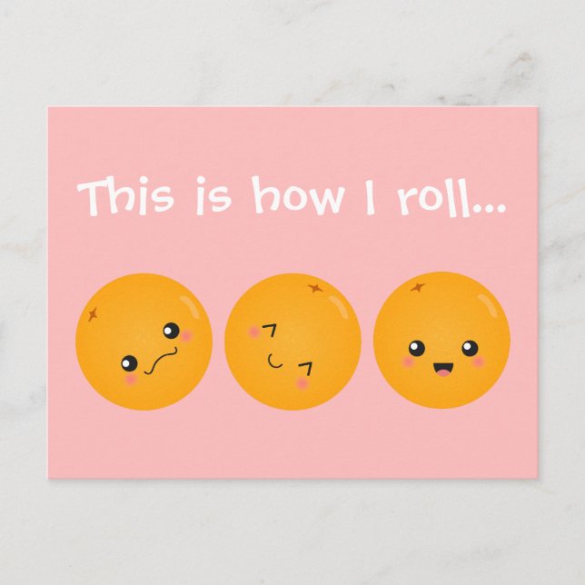 Carte Postale Voici comment je roule Orange Style (Devant)