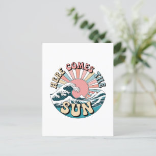Carte Postale Voici Le Soleil - Vibes D'Été Rétro