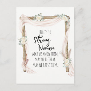Carte Postale Voici un Citation Tribale Bohème de Femme Forte