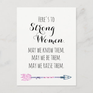 Carte Postale Voici une citation tribale de femme forte sur une 
