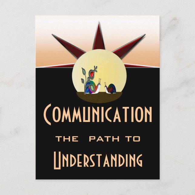 Carte Postale Voie de communication vers la compréhension (Devant)