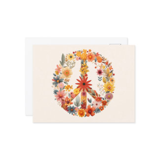 Carte Postale Voie de Paix fleur sauvage