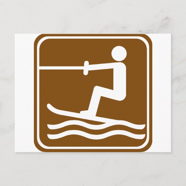 Carte Postale Voie de ski nautique (Devant)
