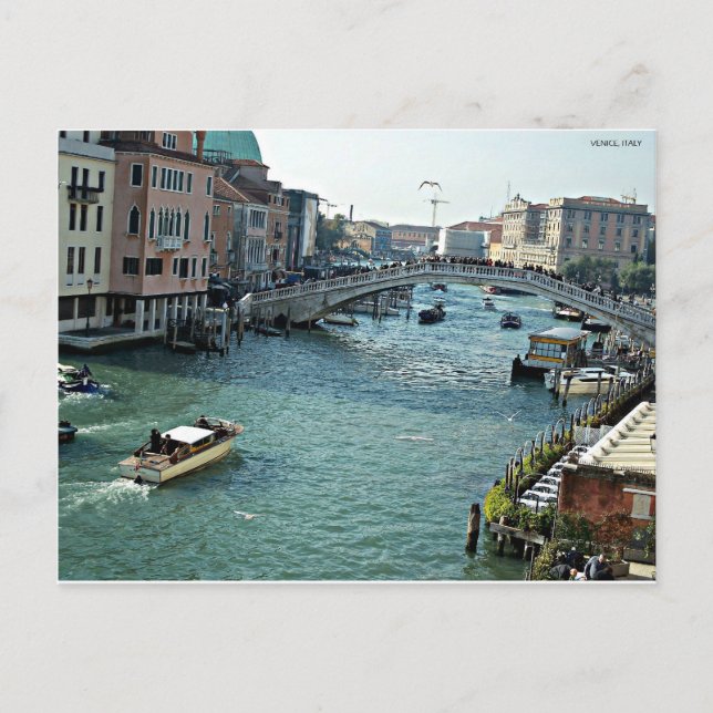Carte Postale voie navigable Venise Italie (Devant)