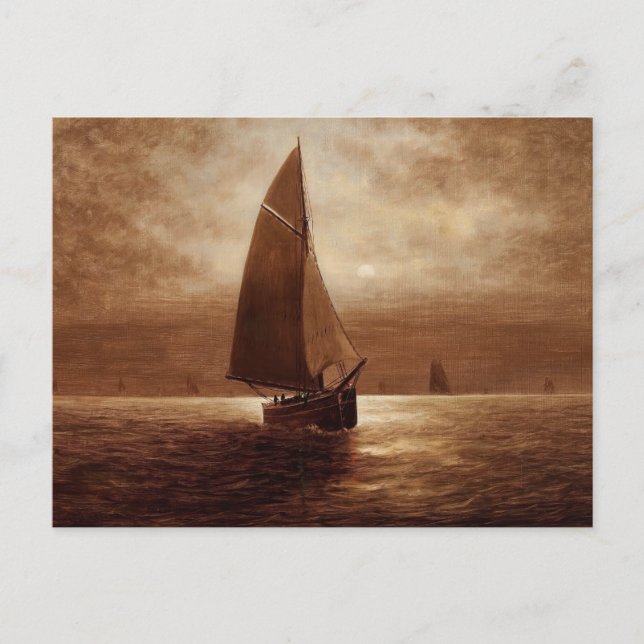 Carte Postale Voile de nuit (vers 1900) Elbridge Wesley Webb (Devant)