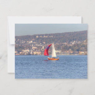 Carte Postale Voile Sur Le Lac De Zurich