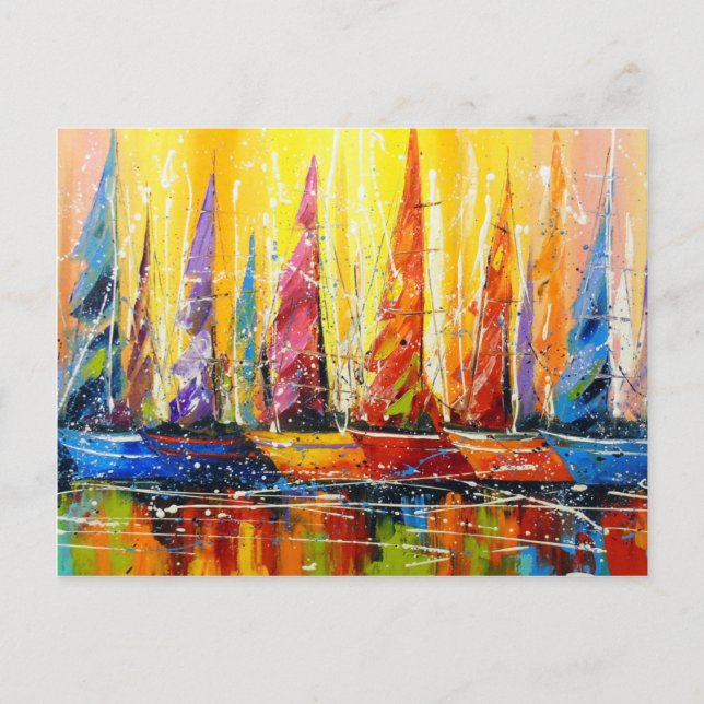 Carte Postale Voiles brillantes (Devant)