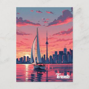 Carte Postale Voilier à Toronto Canada Travel