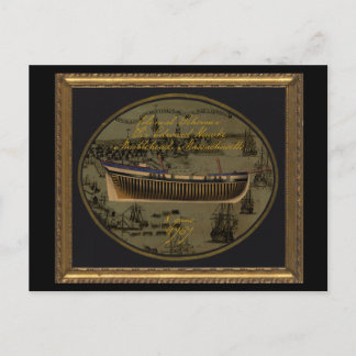 Carte Postale Voilier colonial américain Sir Edward Hawke