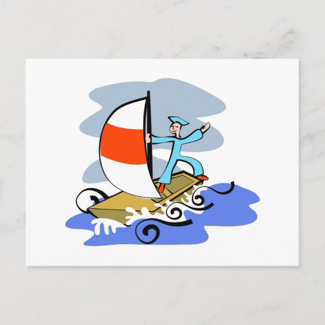 Carte Postale Voilier de confiance (Devant)