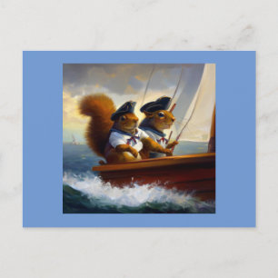 Carte Postale Voilier écureuil