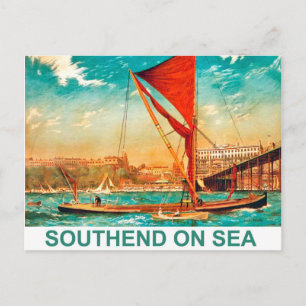Carte Postale Voilier sur la côte sud de la mer, vintage