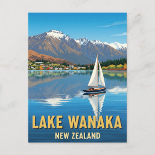 Carte Postale Voilier sur le lac Wanaka en Nouvelle-Zélande