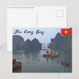 Carte Postale Voiliers dans la baie d'Halong - Vietnam, Asie