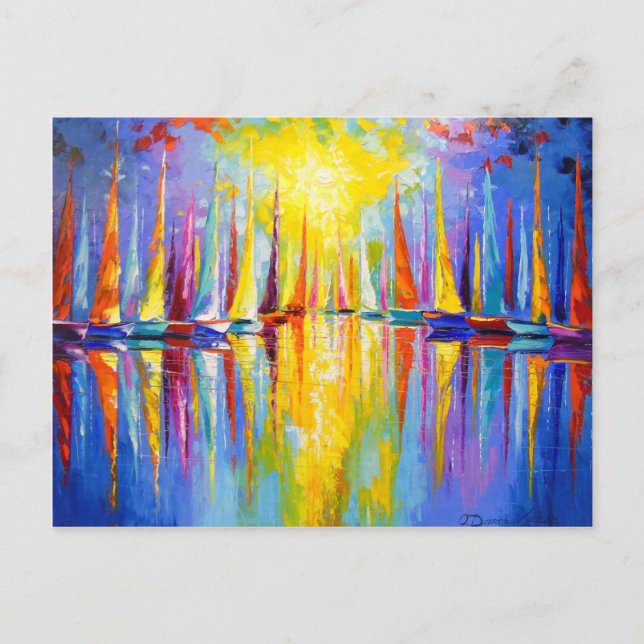 Carte Postale Voiliers Rainbow (Devant)