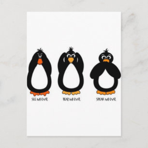 Carte Postale Voir Aucun Mal, N'Entendre Aucun Mal, Ne Parler Pa